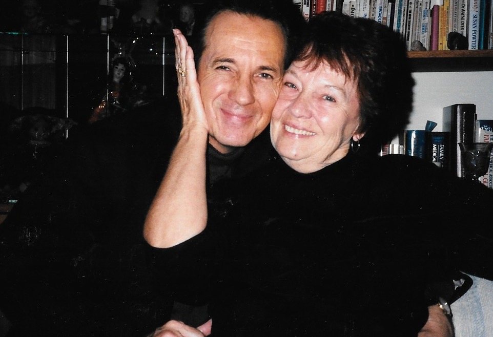 Joseph cheek to cheek with his mother
