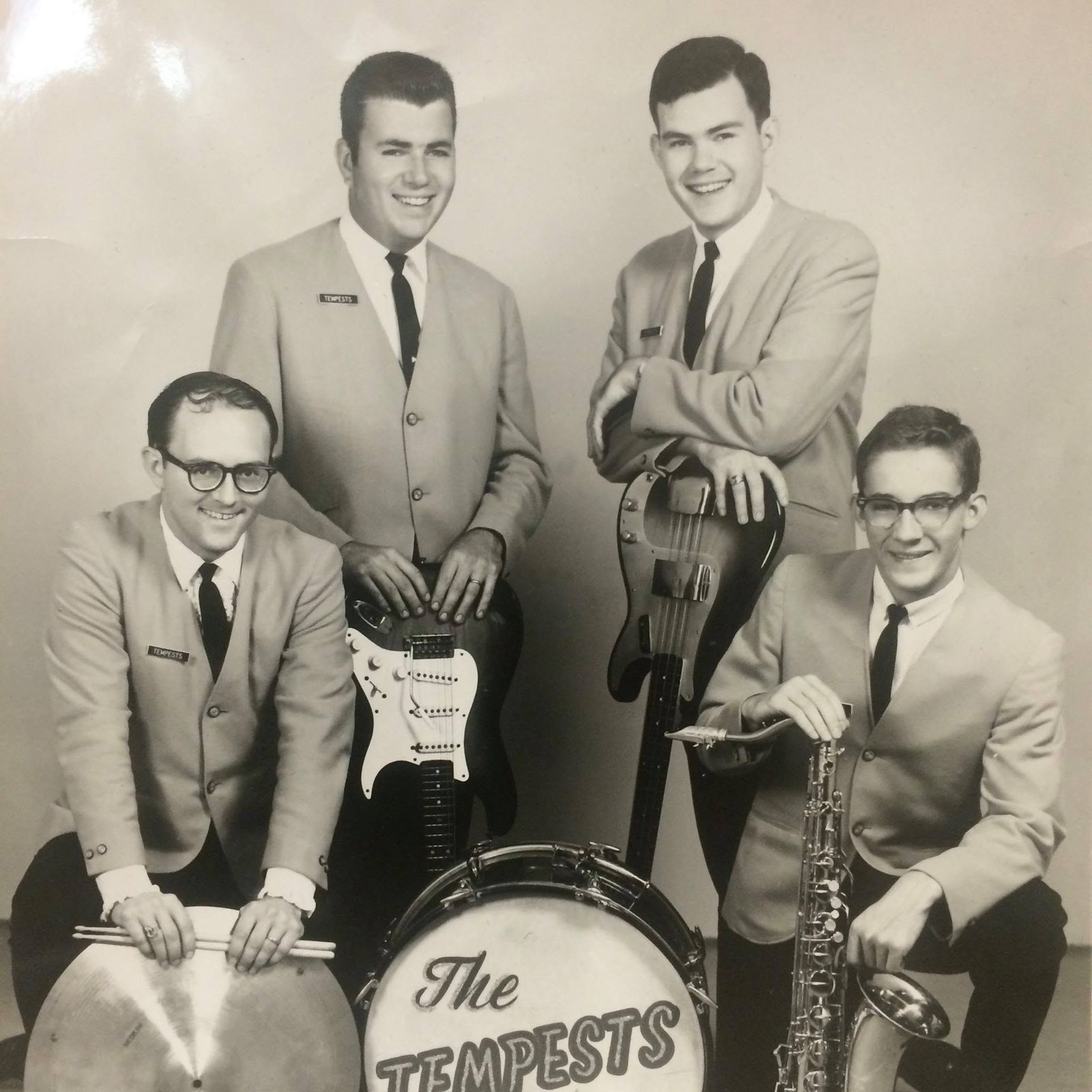The Tempests, a four-piece band in matching jackets